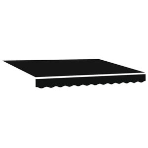 vidaXL Markīzes rezerves audums Melns 280 x 245 cm Poliesters