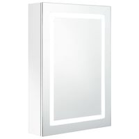 vidaXL vannasistabas skapītis ar spoguli un LED, 50x13x70 cm, balts