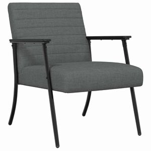 vidaXL atpūtas krēsls Tum&scaron;i pelēks 59 x 75 x 78 cm audums