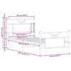 vidaXL gulta bez matrača, brūna ozola, 80x200 cm, inženierijas koks