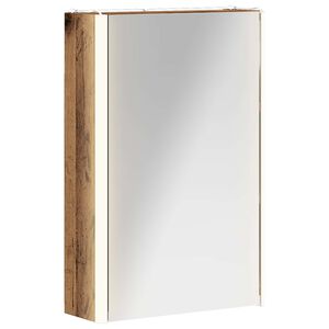 vidaXL Vannas istabas spoguļu skapis Vecs koks 33 x 11,5 x 50 cm