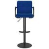 vidaXL bāra krēsls, zils audums