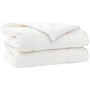vidaXL Sega TRIER 155x220 cm 4 gadalaiki 220 GSM Balts Hipoalerģisks