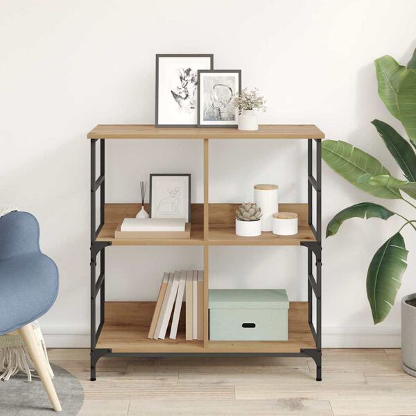 vidaXL Grāmatu plaukts amatnieku ozola 78.5 x 33 x 82 cm