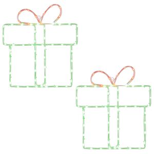 vidaXL Ziemassvētku logu siluetu gaismas LOVIISA 2 gab. 160 LED