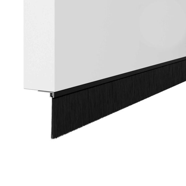 vidaXL Skrūvējami durvju birstes blīvējumi 2 pcs Melna 100 cm