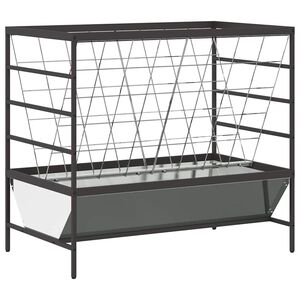 vidaXL Liellopu barotava Sudraba 100 x 60 x 90 cm Cinkots tērauds