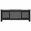 vidaXL radiatora pārsegs, melns MDF, 205 cm