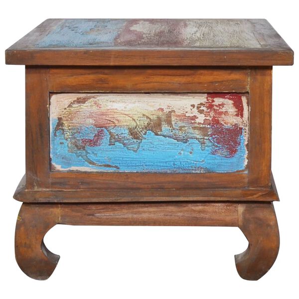 vidaXL kafijas galdiņš, 80x50x40 cm, pārstrādāts tīkkoks