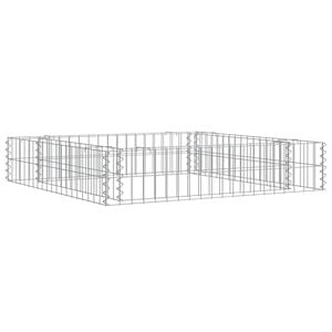 vidaXL gabions, augstā puķu kaste, cinkots tērauds, 100x100x20 cm