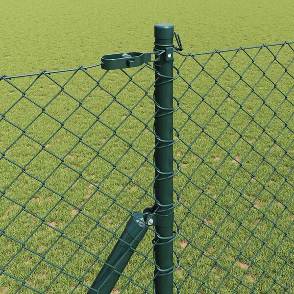 vidaXL Žoga āķis Zaļa 10 x 1,6 m (40 x 40 mm acs) Tērauds un PVC