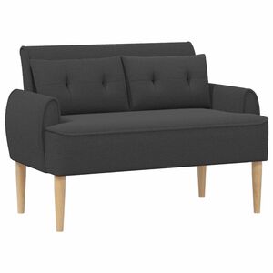 vidaXL Divvietīga mēbele ar pogu pūkām Tum&scaron;i pelēka 117 x 67 x 77 cm