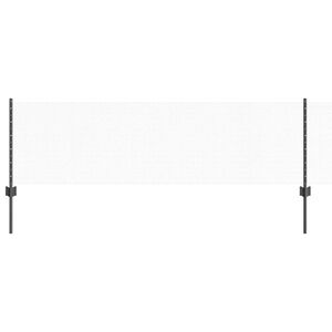 vidaXL Se&scaron;stūra žogs ar stabu 50 x 0,6 m PVC pārklāts tērauds Pelēka
