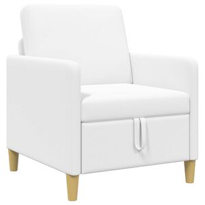 vidaXL Sofas ar uzglabā&scaron;anu Balts 72 x 78 x 87 cm Poliesters
