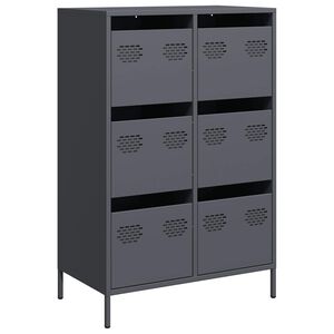 vidaXL augstais skapītis pelēks 68x39x101,5 cm tērauds