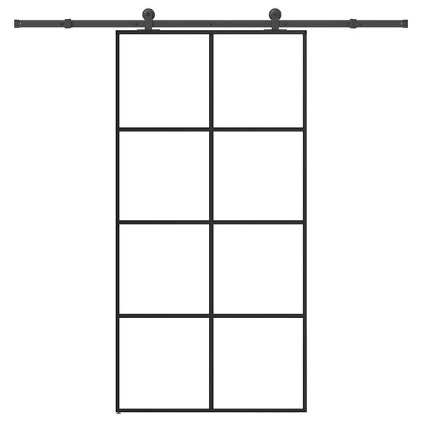 vidaXL bīdāmās durvis, stiprinājumi, stikls, alumīnijs, 102,5x205 cm