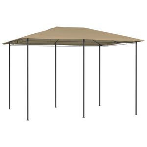 vidaXL dārza nojume, 3x4x2,6 m, pelēkbrūna, 160 g/m&sup2;
