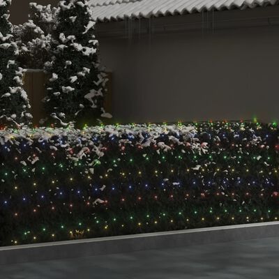 vidaXL Ziemassvētku lampiņu tīkls, 3x3 m, 306 krāsainas LED