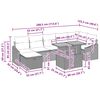 vidaXL Dārza dīvānu komplekts 8 pcs Bēša Poliūtu rotangpalma