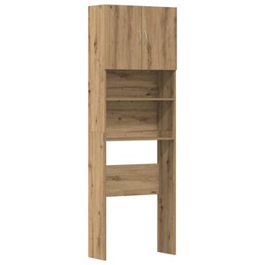 vidaXL veļasma&scaron;īnas plaukts, ozola, 64x24x190 cm, inženierijas koks