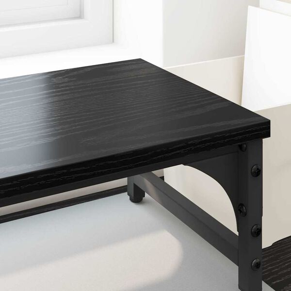 vidaXL Monitoru statīvs Melns ozolkoks 105 x 23 x 15,5 cm