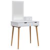 vidaXL Tualetes galda komplekts FAUSKE 3 gab. Balts 76 x 50 x 143 cm