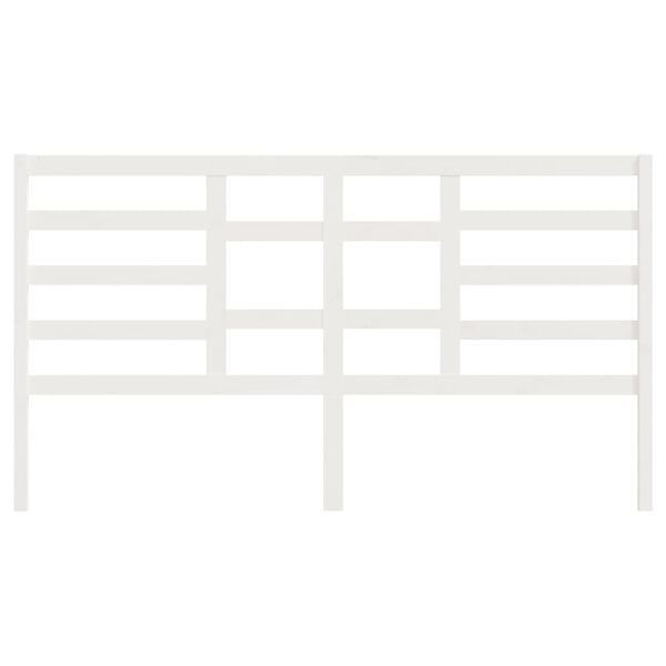 vidaXL gultas galvgalis, balts, 186x4x104 cm, priedes masīvkoks