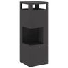 vidaXL Uguns bedre Melna 35 x 35 x 100 cm Novecināts tērauds