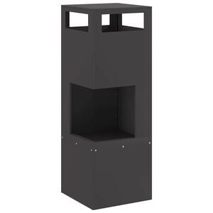 vidaXL Uguns bedre Melna 35 x 35 x 100 cm Tērauds