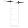 vidaXL Slīdo&scaron;ās durvis 83 x 202 cm Masīvkoks no priedes un stikls