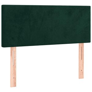 vidaXL gultas galvgalis, 80x5x78/88 cm, tum&scaron;i zaļ&scaron; samts