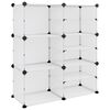 vidaXL apavu plaukts, caurspīdīgs, 84x31,5x93 cm, plastmasa