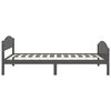 vidaXL gultas rāmis ar 2 atvilktnēm, tumši pelēks, priede, 90x200 cm