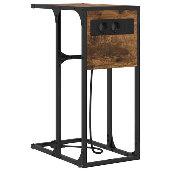 vidaXL Nakts skapītis Dūmaka ozols 41,5 x 26 x 60,5 cm