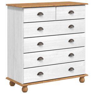 vidaXL Atvilktņu skapis ar atvilktni ASKIM Balts 91 x 40 x 95,5 cm
