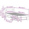 vidaXL Gultas rāmis Vaks brūns 90 x 200 cm Ciets priedes koks