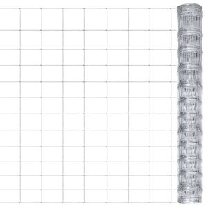 vidaXL dārza žogs, cinkots tērauds, 50x1,25 m, sudraba krāsa