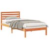 vidaXL Gultas rāmis Vaks brūns 100 x 210 cm Ciets priedes koks