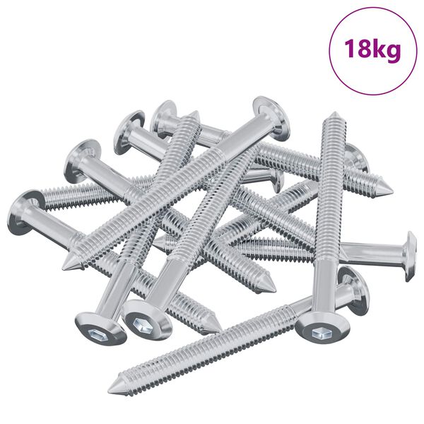 vidaXL Skrūve 1600 pcs Sudraba M6 x 60 mm Tērauds
