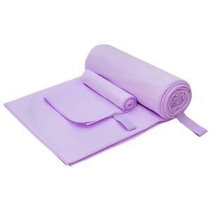 vidaXL Sporta dvieļu komplekts 2 gab. Violeta 50 x 30 cm, 200 x 100 cm
