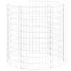 vidaXL gabions, stabs, apaļ&scaron;, cinkots tērauds, &Oslash;100x100 cm