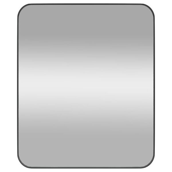 vidaXL sienas spogulis, melns, 50x60 cm, taisnstūra