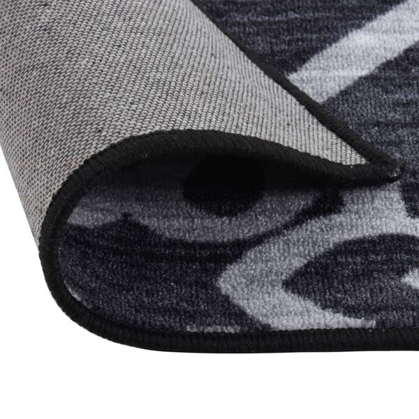 vidaXL paklāja celiņ&scaron;, melns, 80x600 cm