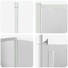 vidaXL vannas siena, L forma, 70x120x137 cm, 4 paneļi, saliekama