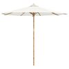 vidaXL Dārza parasols &Oslash; 270 x 260 cm Bambuss Apaļ&scaron; Krēmkrāsas