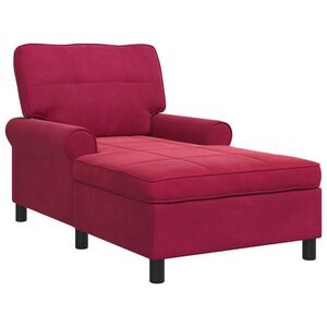 vidaXL &Scaron;eiss Lounge ar spilvenu Vīna sarkans 91 x 157 x 91 cm Samts