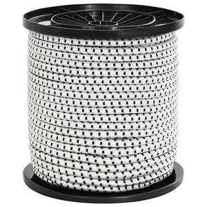 vidaXL Bungee vadi 4 mm Melns un balts PP un gumija