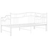 vidaXL izvelkams dīvāna rāmis, balts, metāls, 90x200 cm