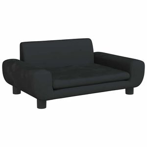 vidaXL gulta suņiem, melna, 70x45x30 cm, samts