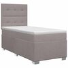 vidaXL Kontinentālā gulta ar matraci Pelēkbrūna 90 x 200 cm Audums